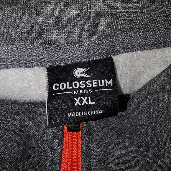 Colosseum Mens Gray Clemson Tigers 1/4 Zip Embroidered Pullover Sweater XXL - Picture 4 of 5